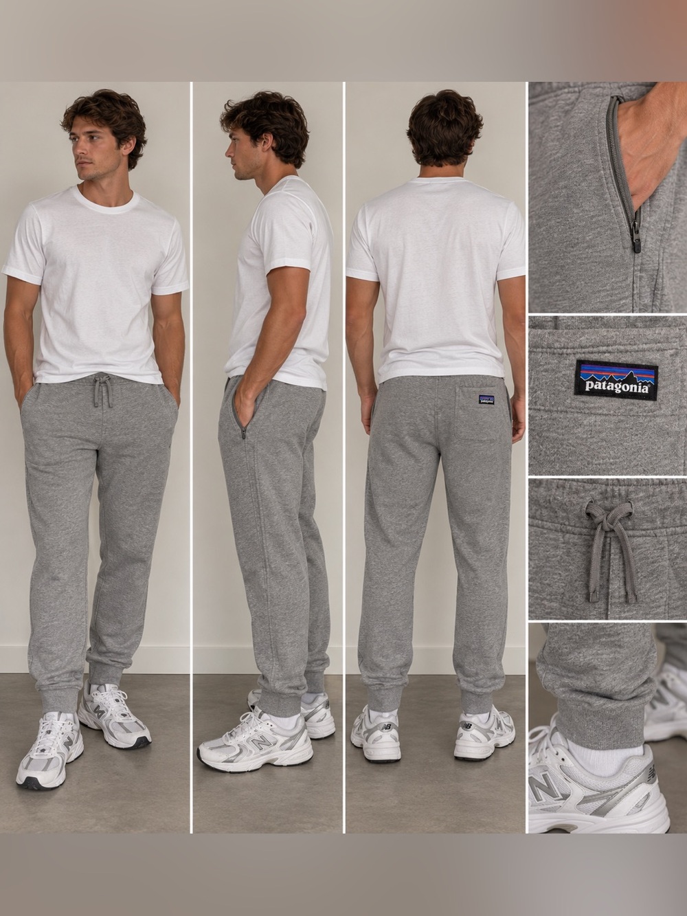 Patagonia Men's Heather Gray Fleece Joggers